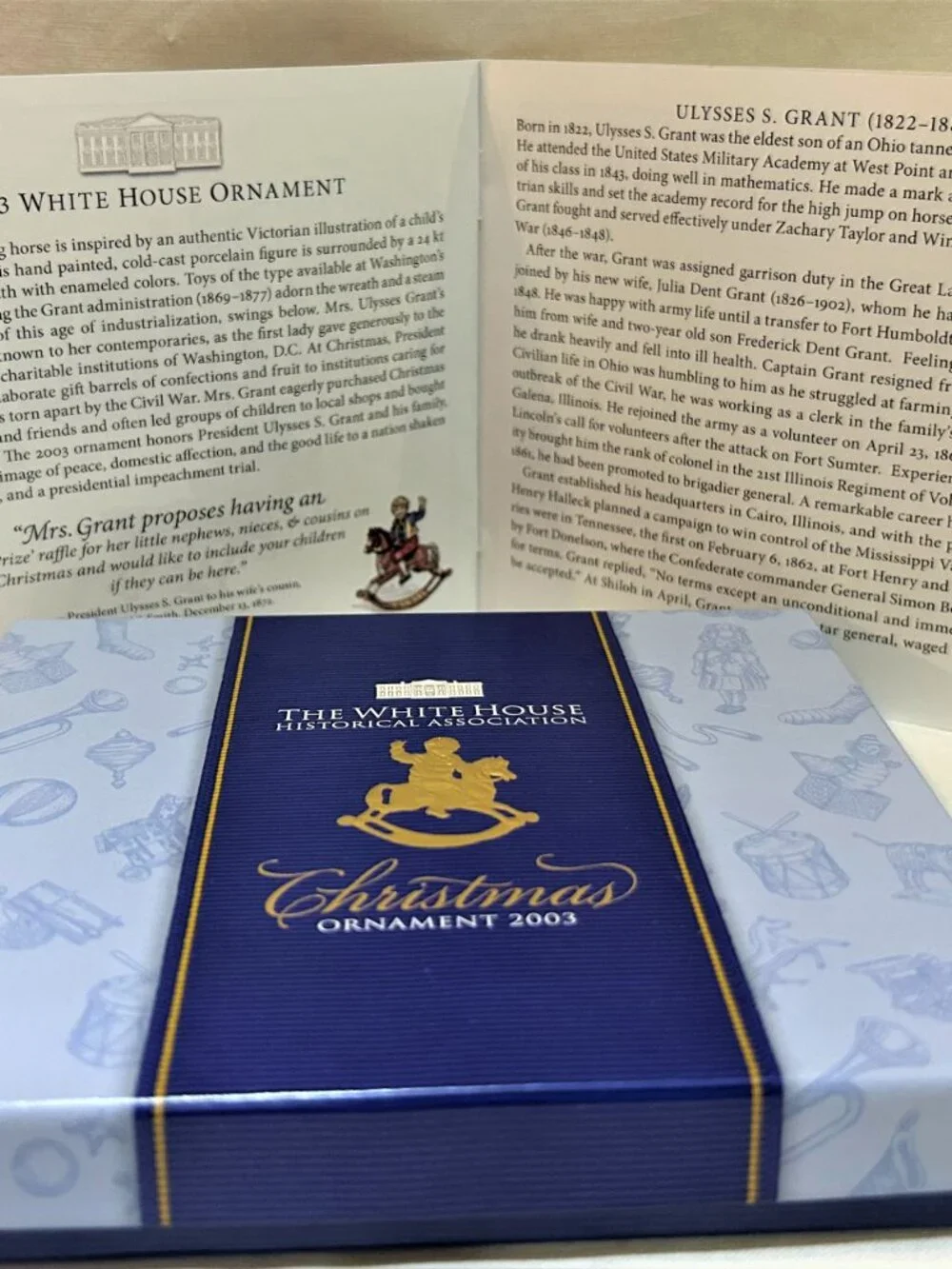 The White House Christmas Ornament Historical Association 2003